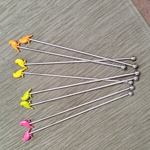 Colorful Bird Cocktail Stirrers